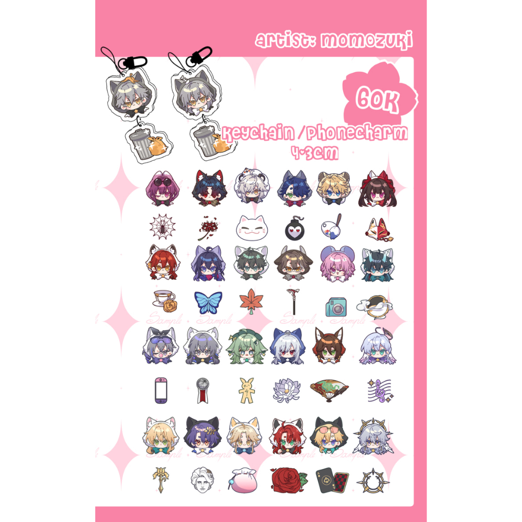 Honkai Star Rail 2-piece keychain with phone strap | Shopee Philippines
