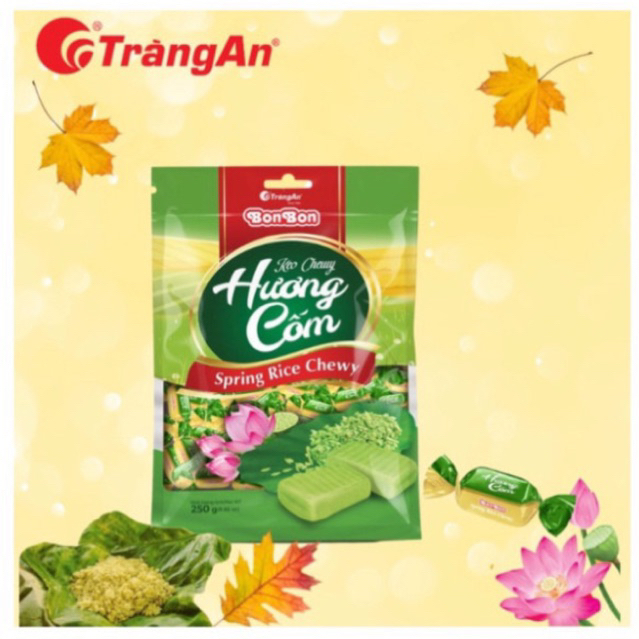 Chewy candy with green rice flavor, Bon Bon-Lang An, 250g pack | Shopee ...