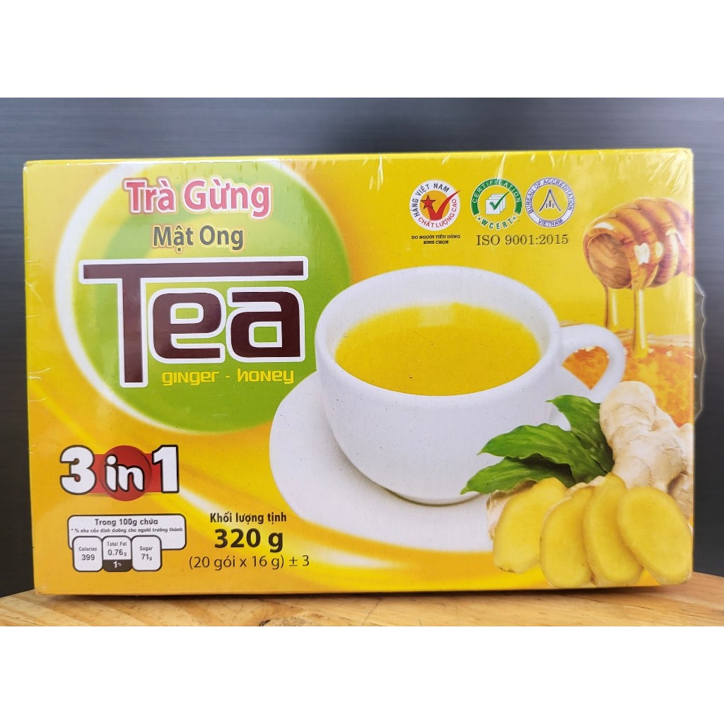 Ginger PAPER BOX 320gr / 20 packs - THANH BINH INSTANT Ginger Honey Tea ...