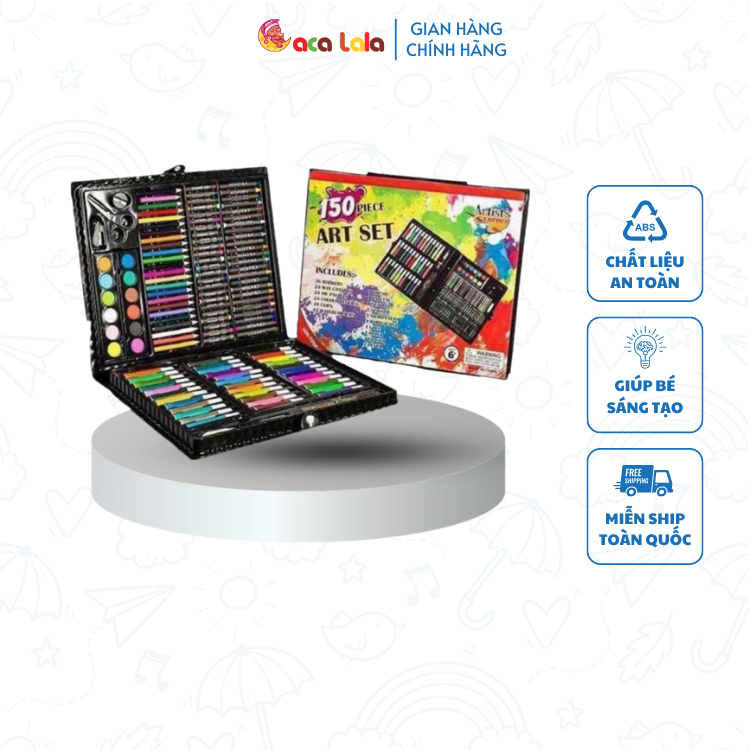 150-piece color box full of pencil, wax, and watercolor colors for ...