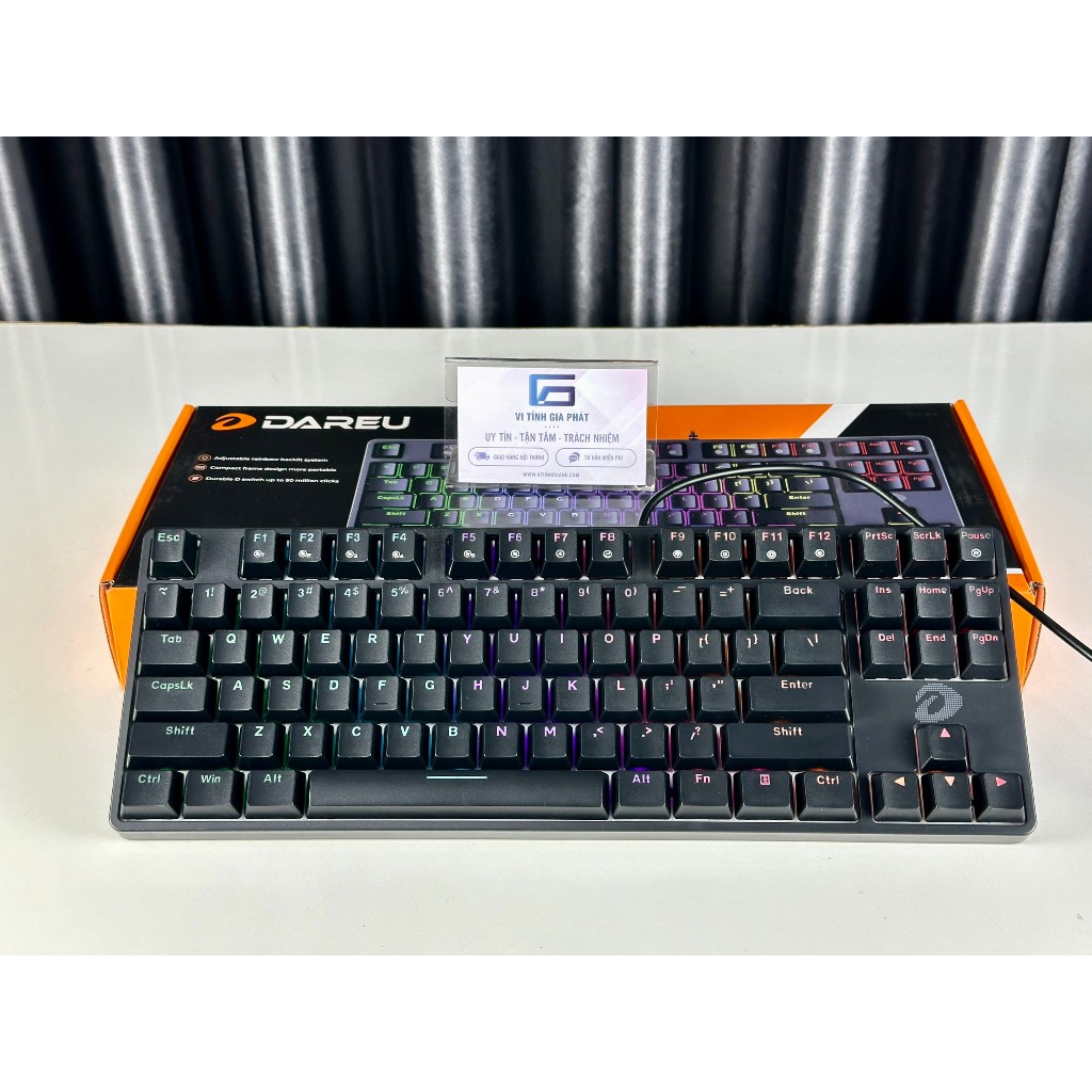 Dareu EK87 (Red Switch) mechanical keyboard - Black (Multi-LED) New ...