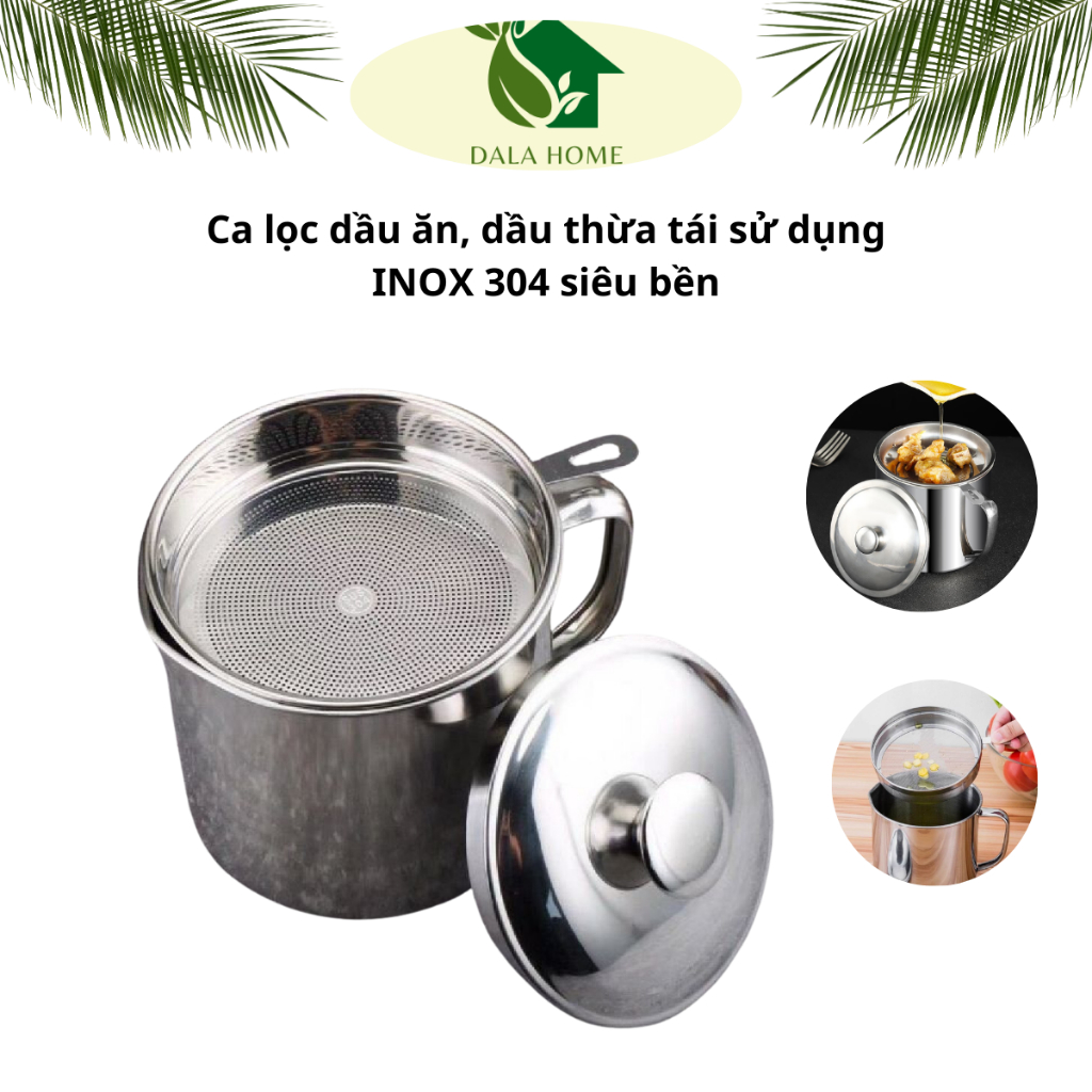Cooking oil filter made of thick, super durable 304 stainless steel ...