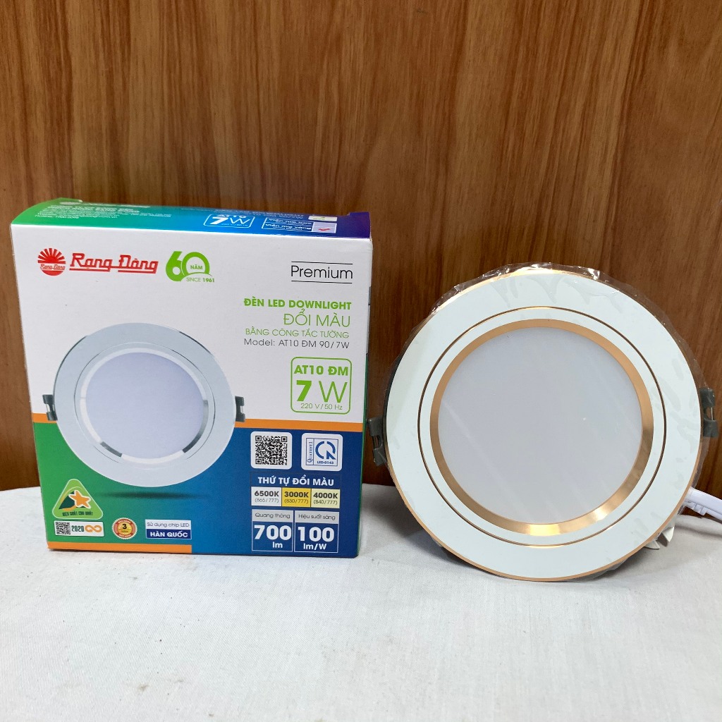 Recessed Led Downlight changes 3 colors white, yellow, neutral, ceiling ...