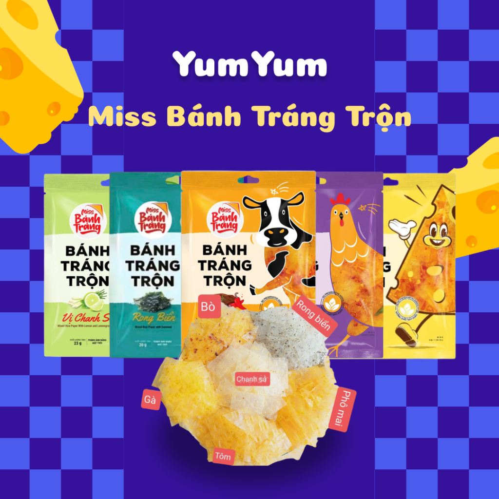 SA Miss Mixed Rice Paper 30g pack, Vinasnack Mixed Rice Paper Snack ...