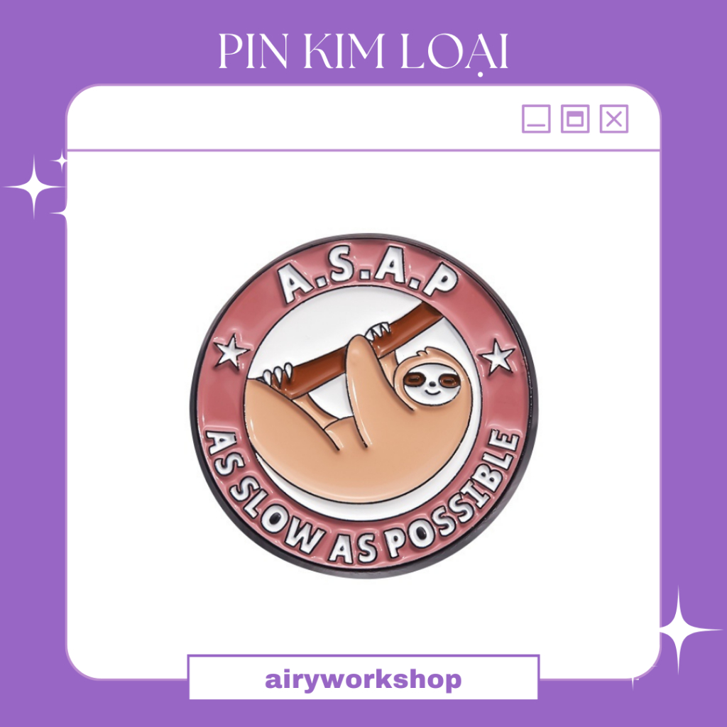 ASAP LAZY bag badge metal Pin | Shopee Philippines