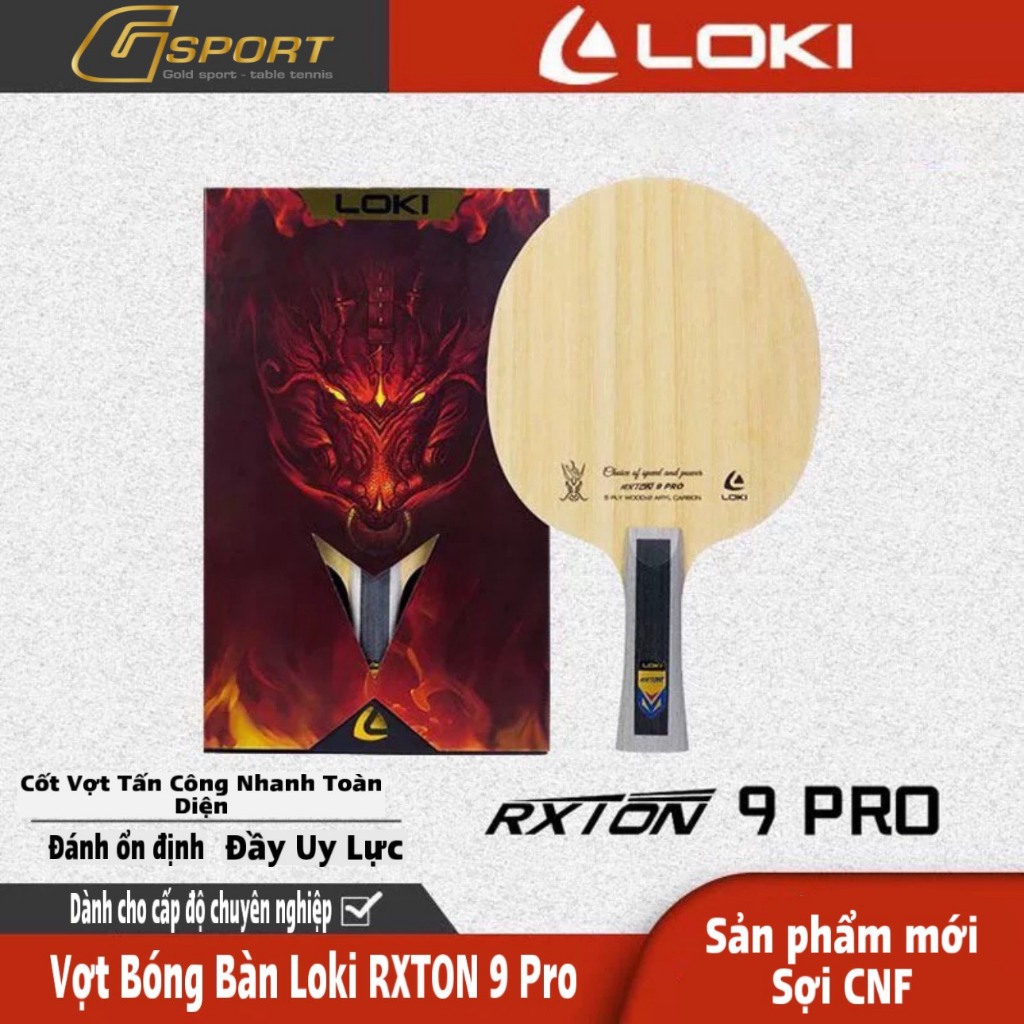 Loki RXTON 9 PRO CARBON CNF Table Tennis Racket - Genuine Loki Product ...