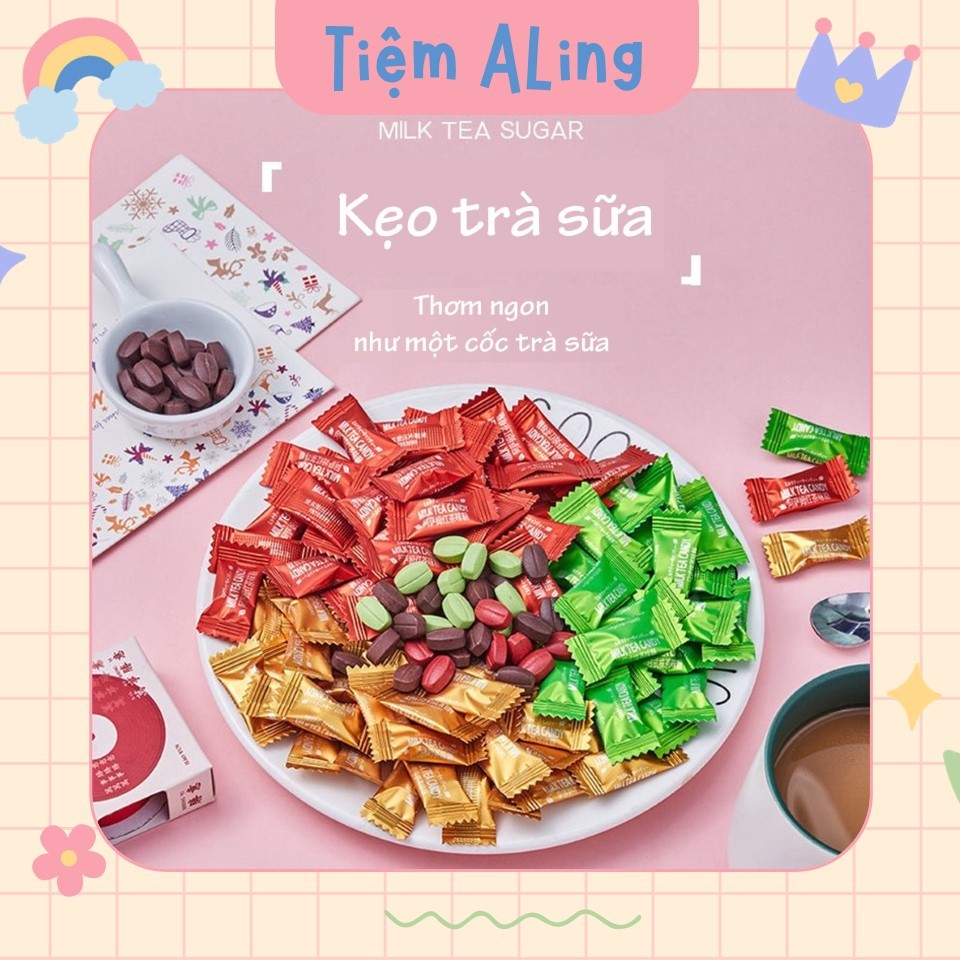 Milk tea Candy mix 3 Flavors Latte Matcha Assam Pack 100g 200g 500g ...