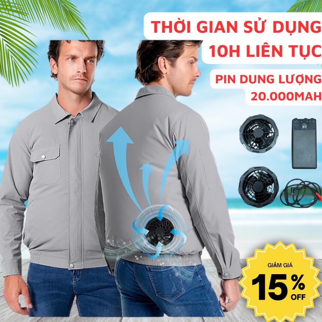 Air Conditioner Fan Jacket for Men and Women 2024 Large Capacity ...