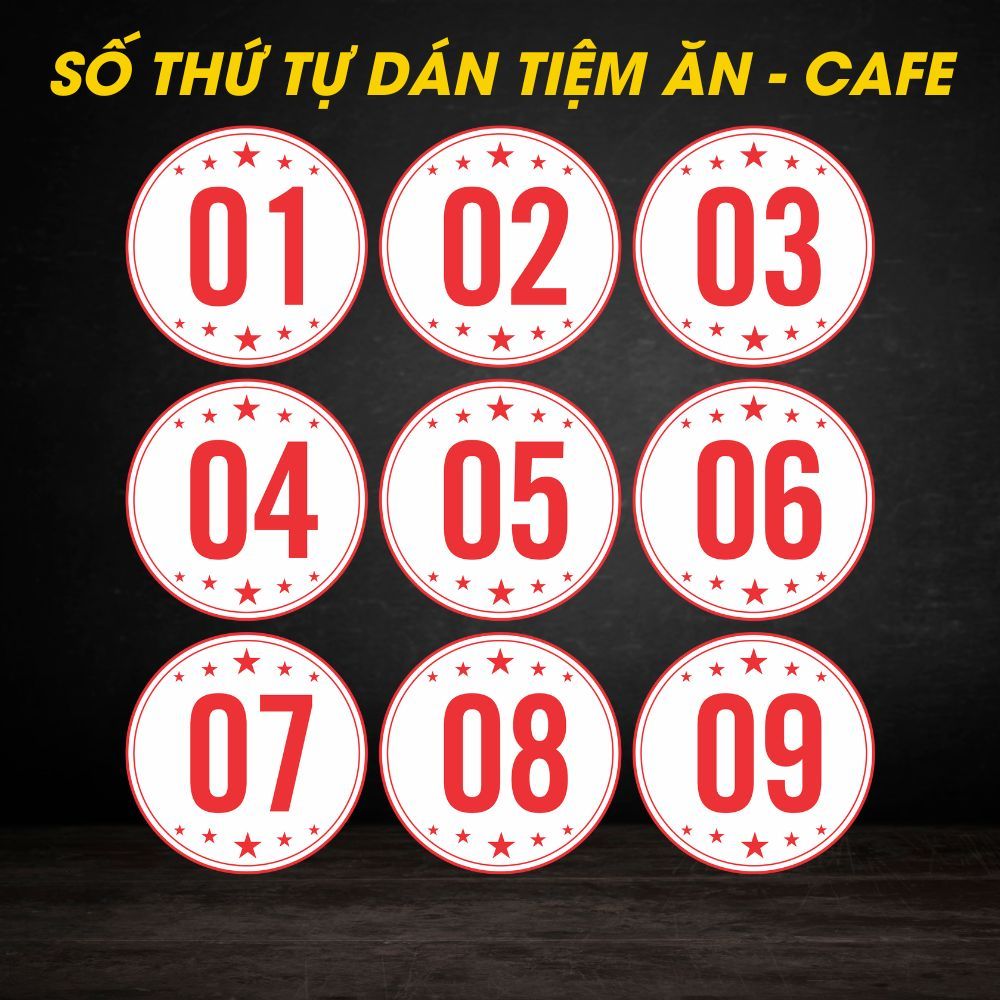 Az STICKER - Order Number Decal Table Number Marking for Milk Tea Shops ...