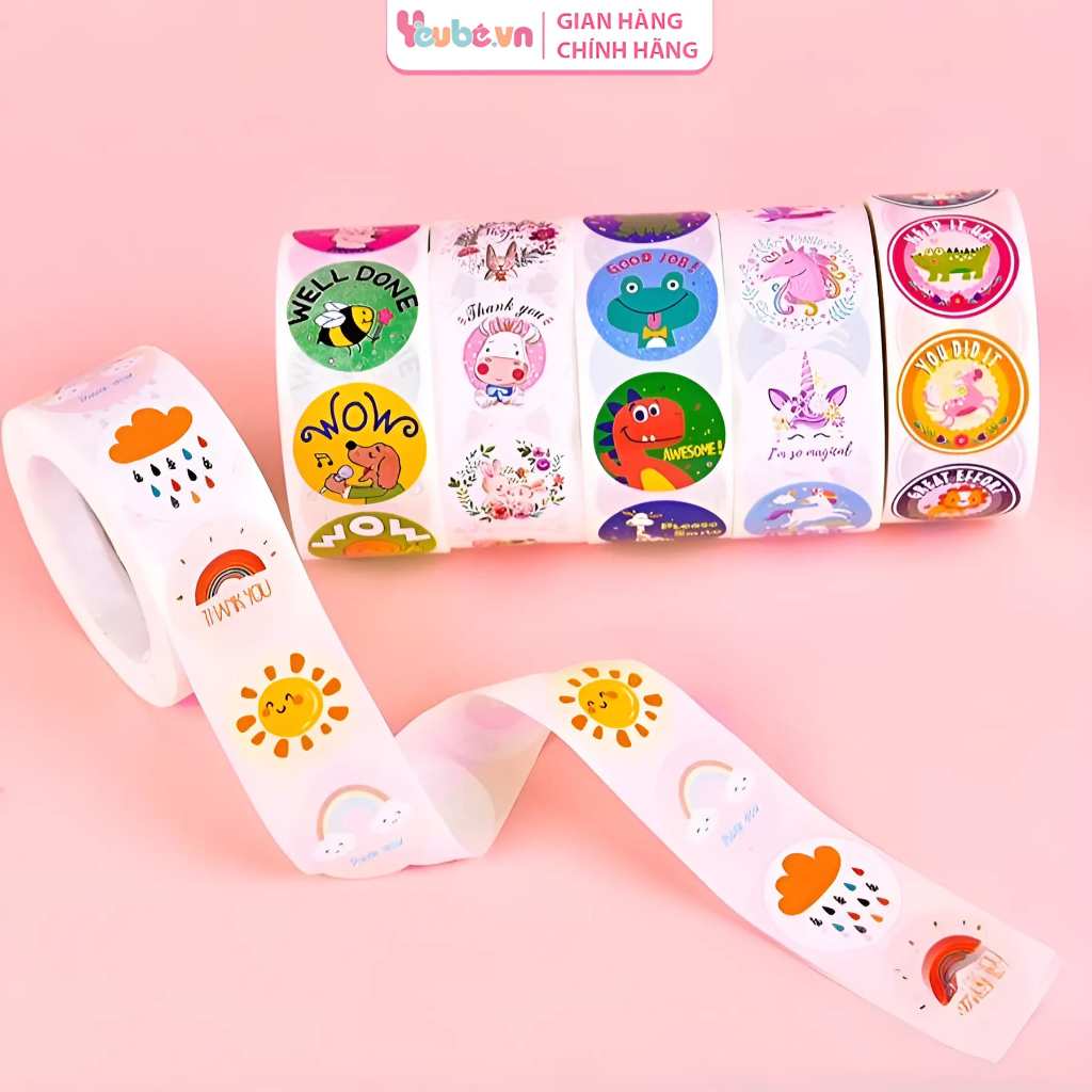 Sticker Roll 500 Stickers YEUBEVN cute cute Stickers Decoration Book ...