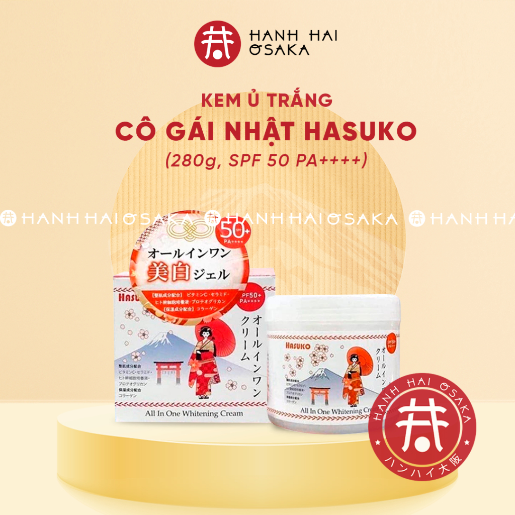 Hasuko Whitening Cream Spf 50 PA+++ Japan Girl Whitening Cream (280g ...