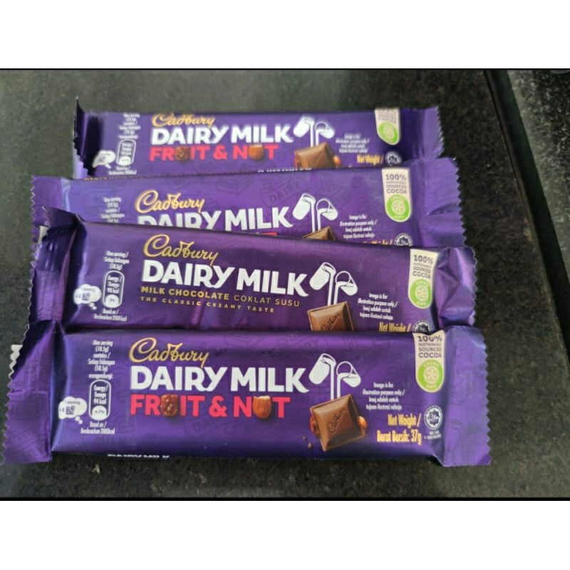 Combo 6 Bars of Cadbury Dairy milk Chocolate 37gr with milk, almonds