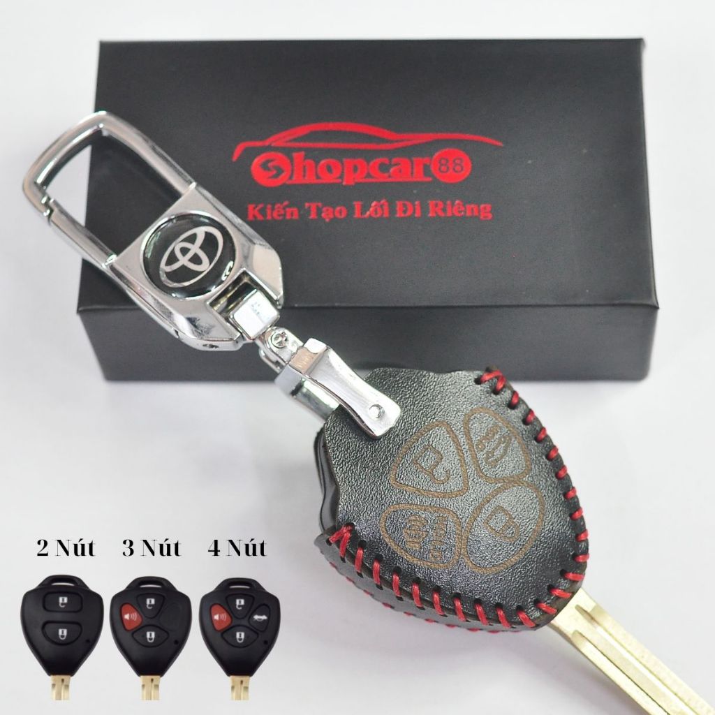 Leather key case for Toyota Vios, Altis, Innova, Fortuner, Camry... old ...