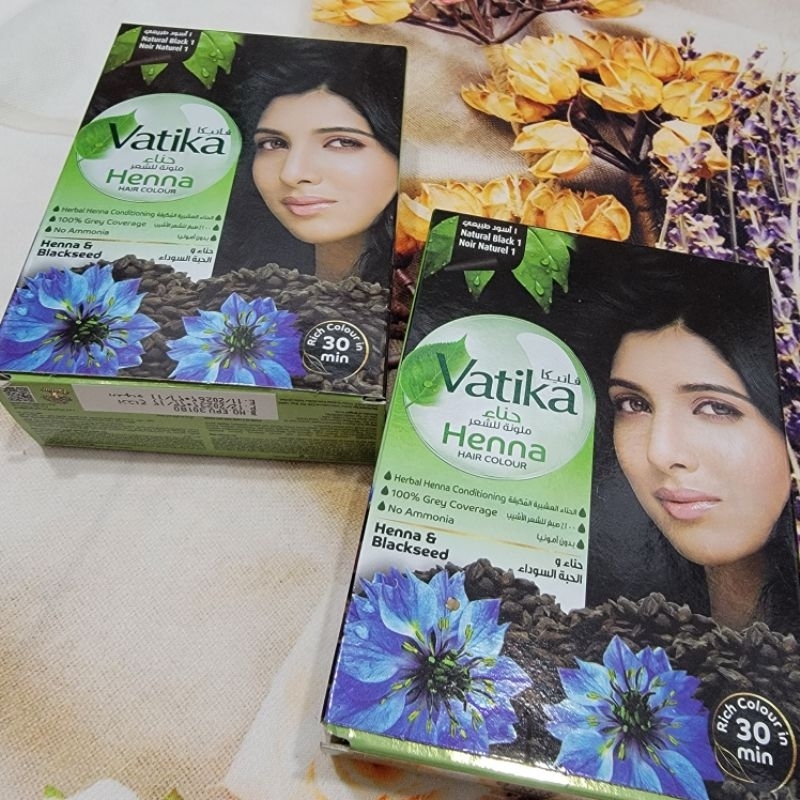 Indian Vatika Henna herbal hair dye powder Box of 6 packs Shopee