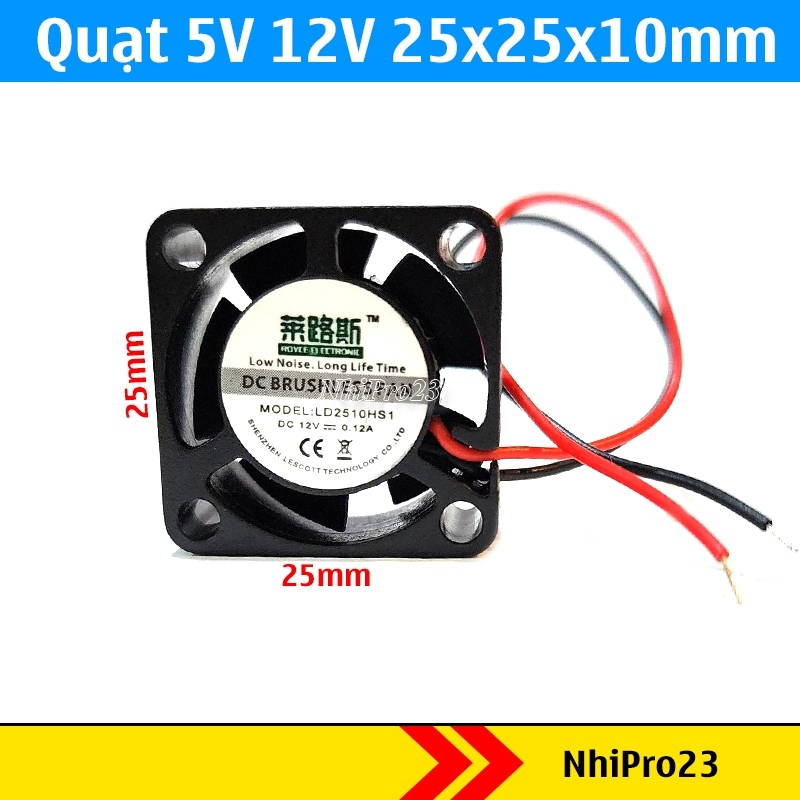 Mini radiator fan 5v 12v 2510 2.5cm | Shopee Philippines
