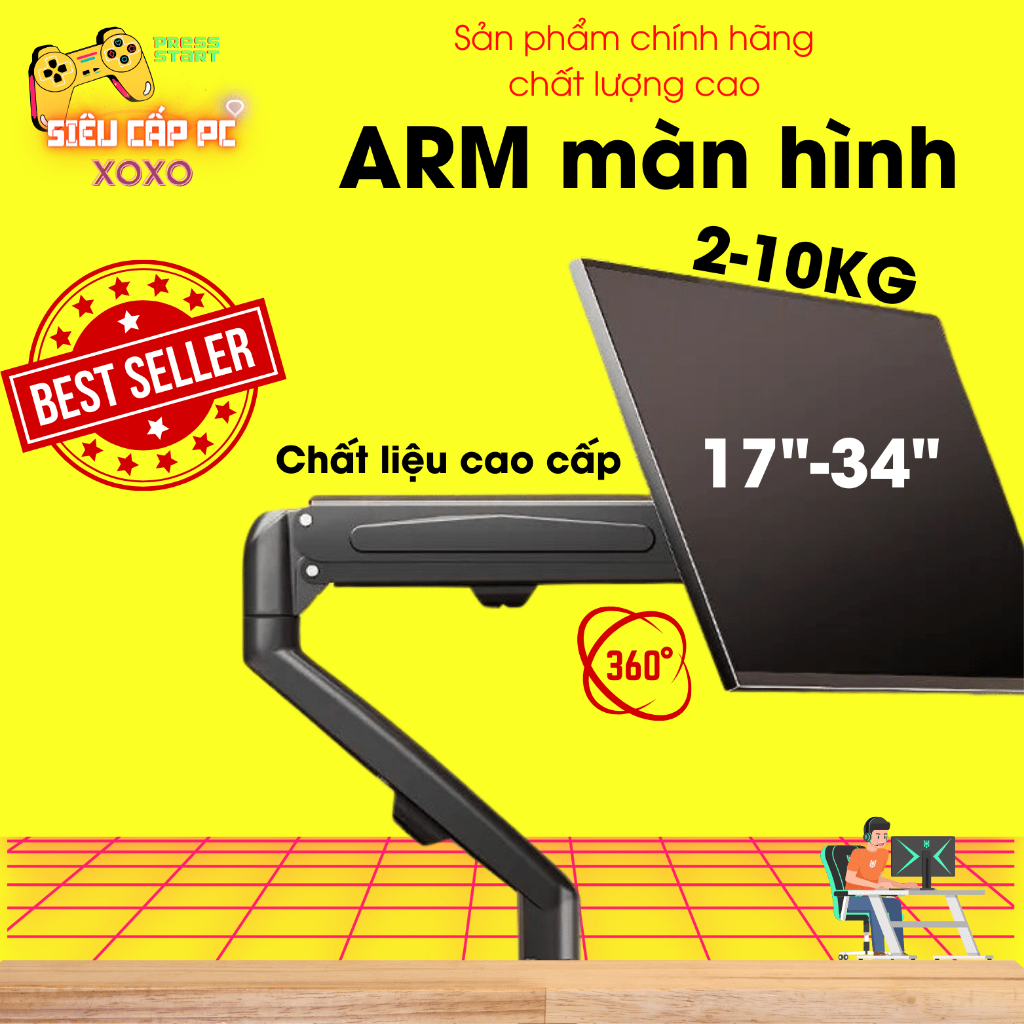 Coho Screen Mount / Screen Arm / 17-34 inch Screen Holder [Vesa 75x75 ...