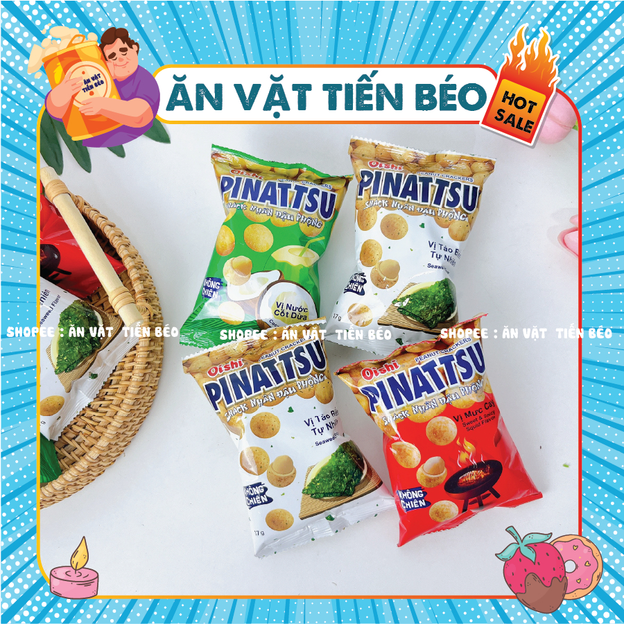 Pinatsu Oishi Peanut Snack 3 Coconut Milk Flavor, Spicy Squid, Seaweed ...