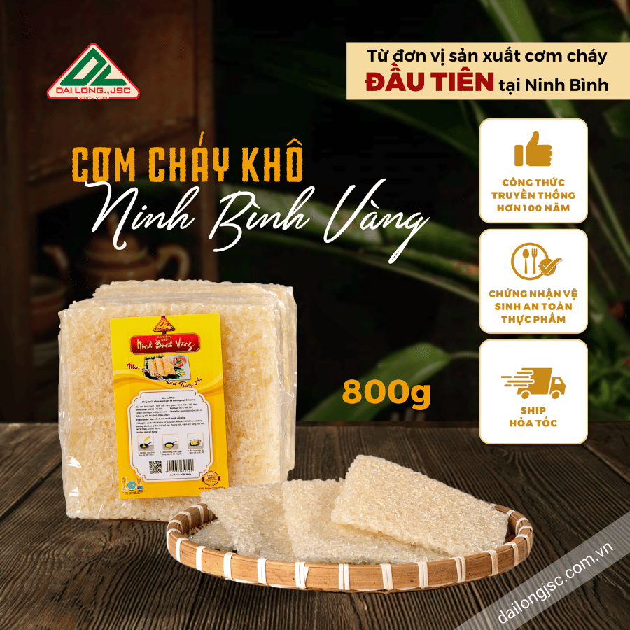 Unfried DRY scorched rice 800G - Ninh Binh Golden Dai Long specialty ...