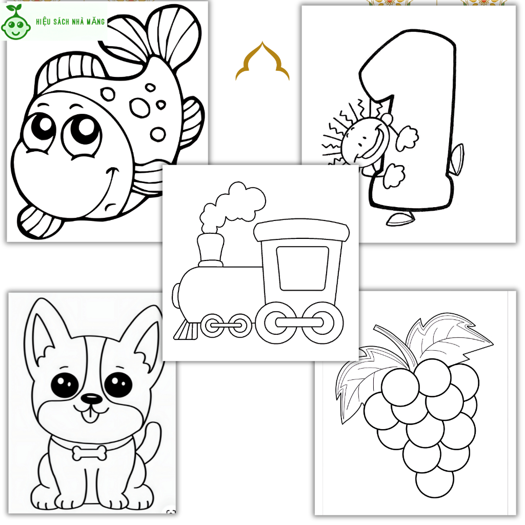 Coloring pictures with many themes for children, increasing thinking ...