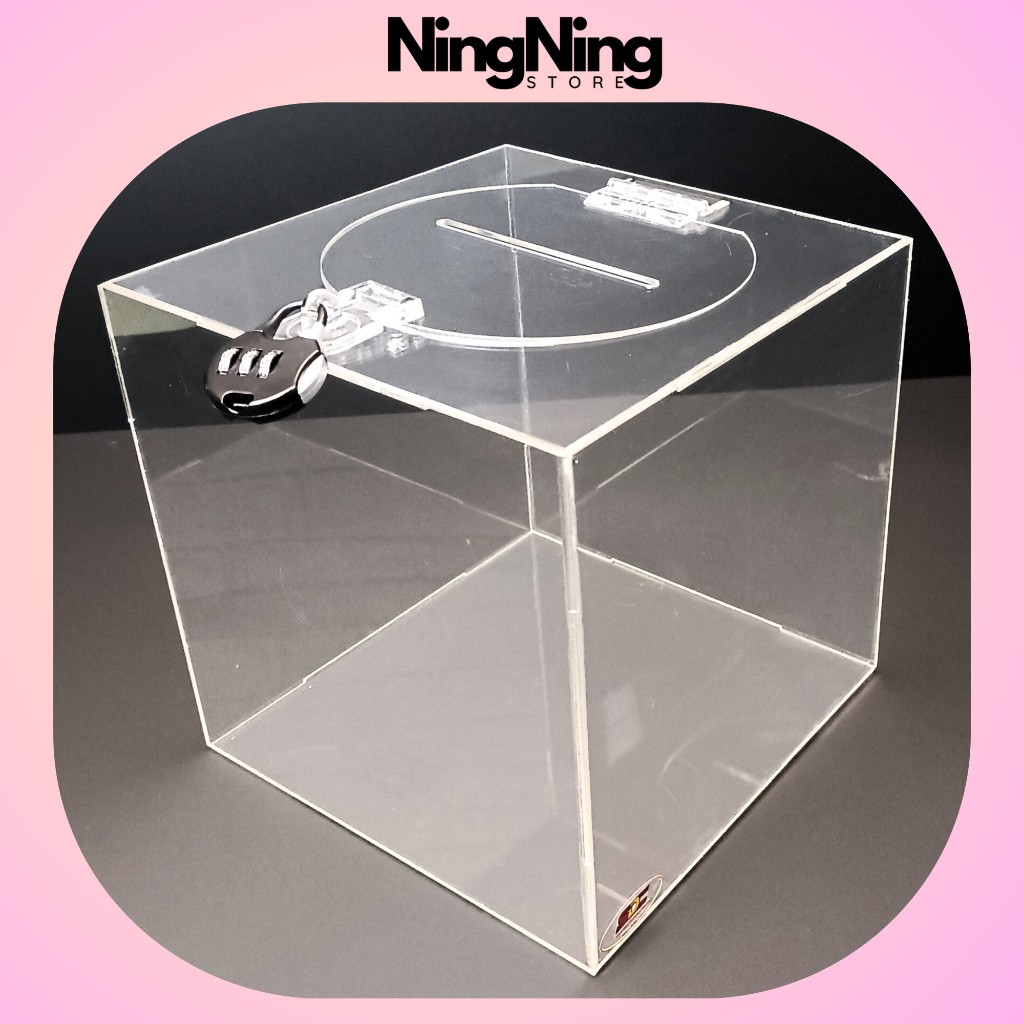 Lucky Draw Box - Mica Ballot Box - Mica Charity Box with Mini Digital ...
