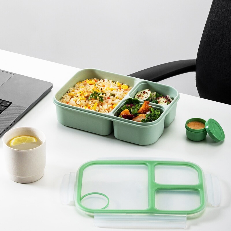 Locknlock TOGO Plastic Lunch Box 3 Compartments 980ml HPL781 | Shopee ...