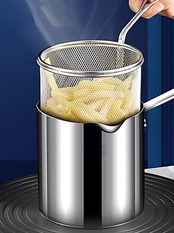 Stainless Steel Deep Fryer with OilSaving Filter Can Be Used for All