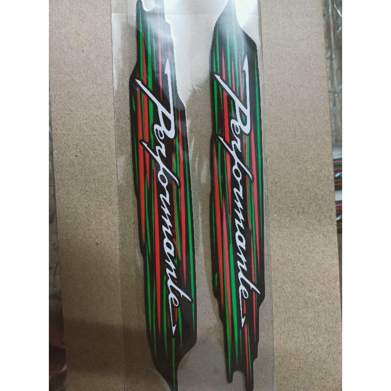 New set of stickers on both sides of Performance car with blue border ...