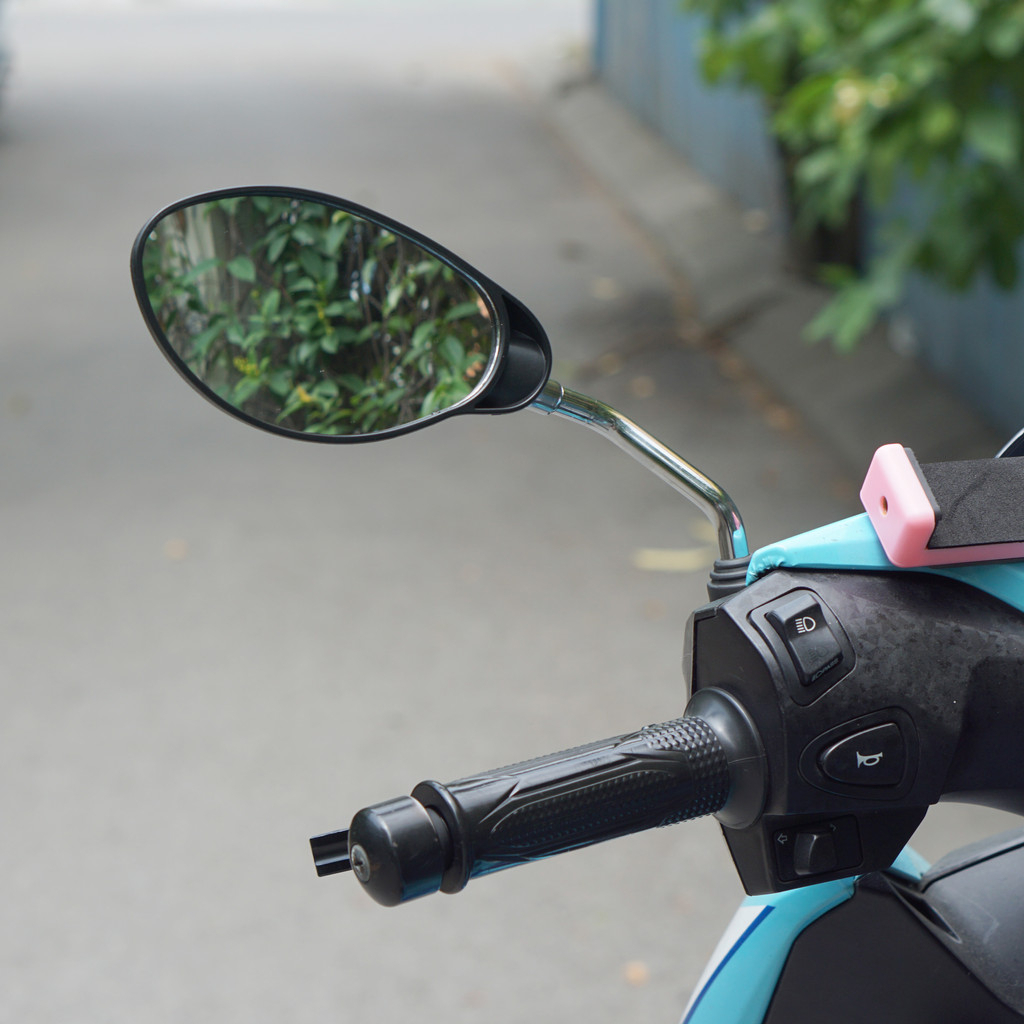 Yaz Mirror Yaz Mirror Black/Stainless Steel Leg - Yaz Motorcycle ...