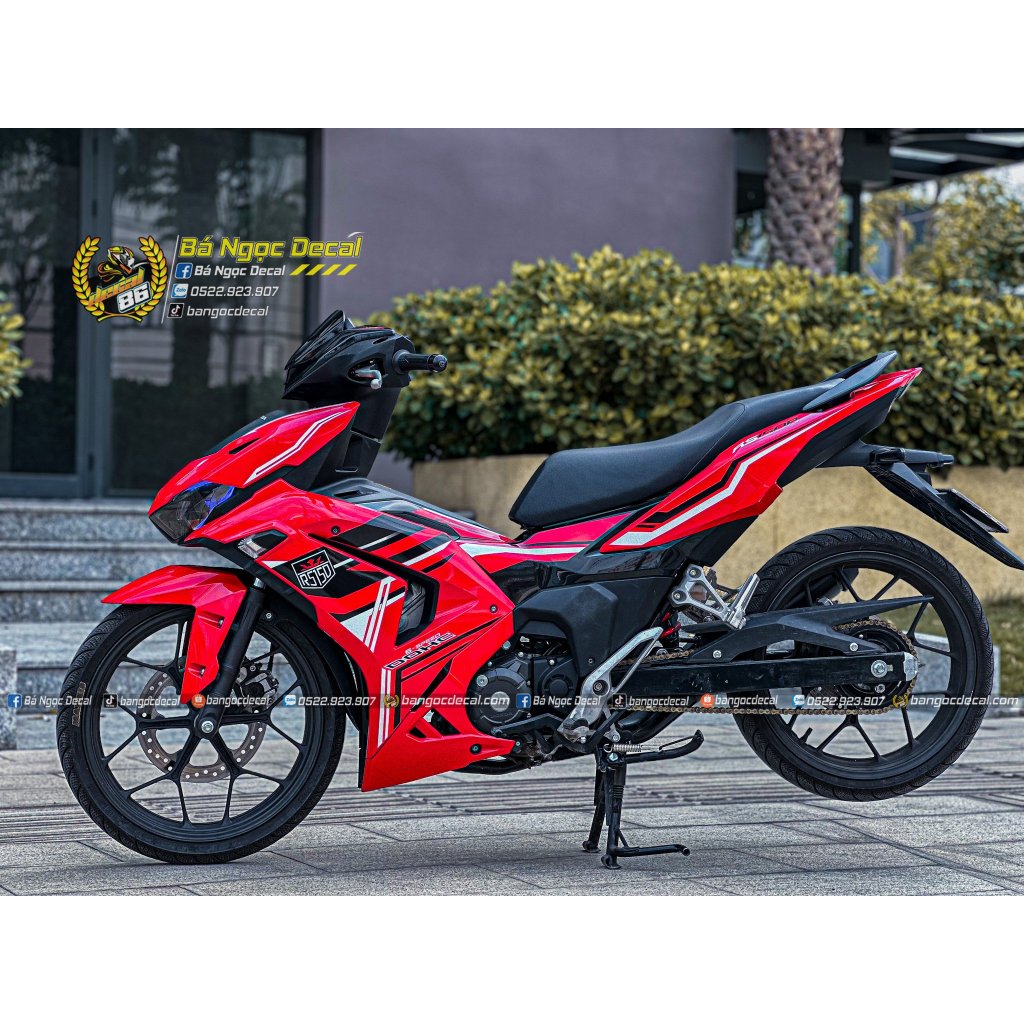 REMOVABLE STICKER RS150R WINNER X V3 CAR STICKER HRC RED, RED BLACK ...