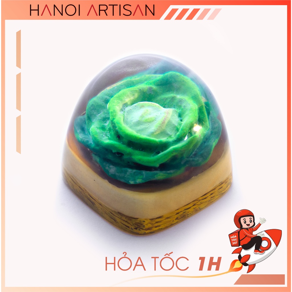 Artisan Keycap - Happy Farm Mechanical Keyboard Button (Green Cabbage ...