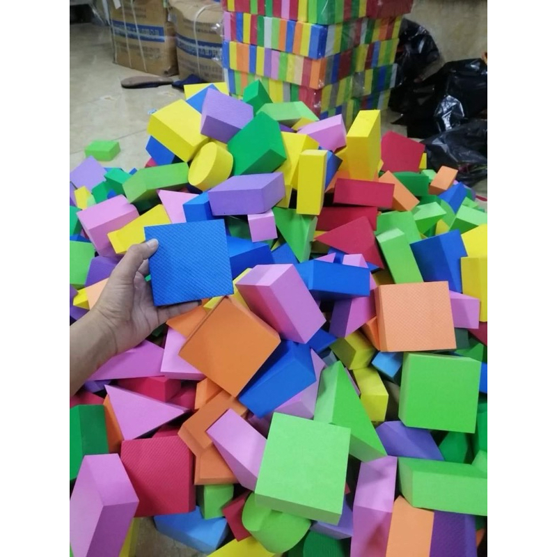 1kg block foam bricks and pellets for children to play creatively and ...