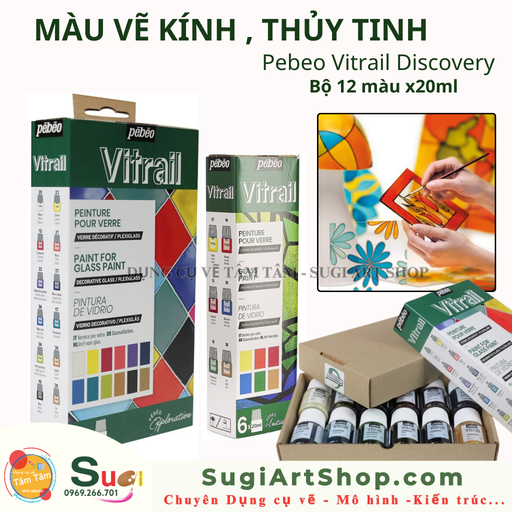 [ Sugi Art Shop ] Pebeo Vitrail Discovery glass paint - Glass and glass ...