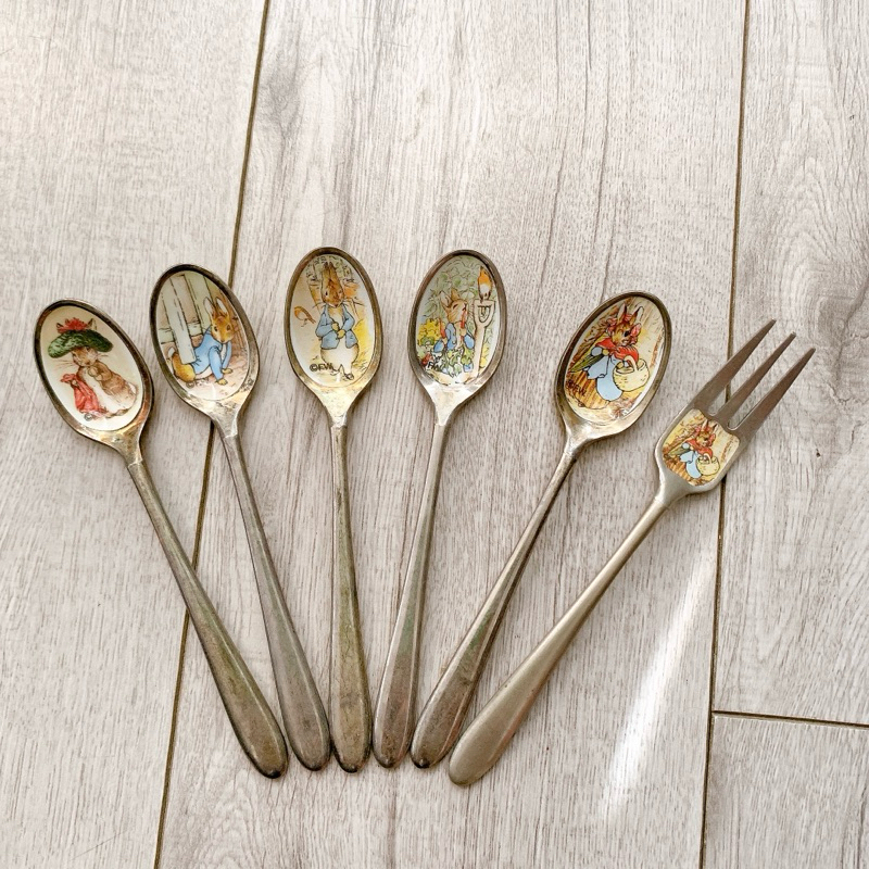 Genuine silver peter rabbit spoon and fork | Shopee Philippines