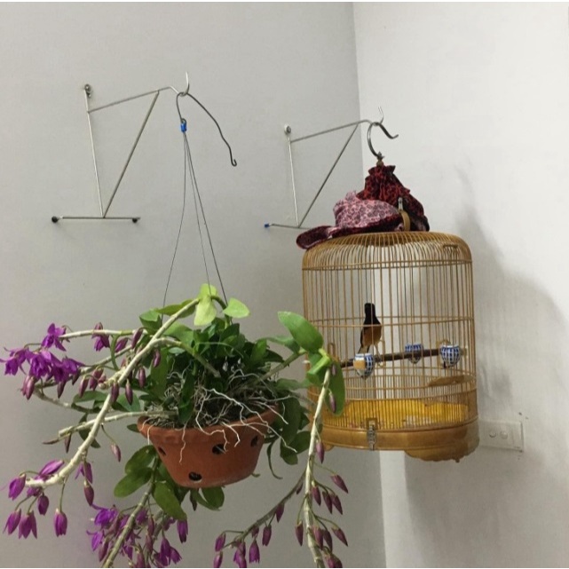 Wall-mounted bird cage hanger, A-shaped bird cage hanger made of sturdy ...