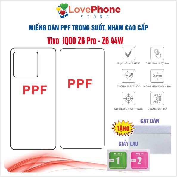 PPF Vivo IQOO Z6 Pro - Z6 44W self-healing scratch-resistant screen ...