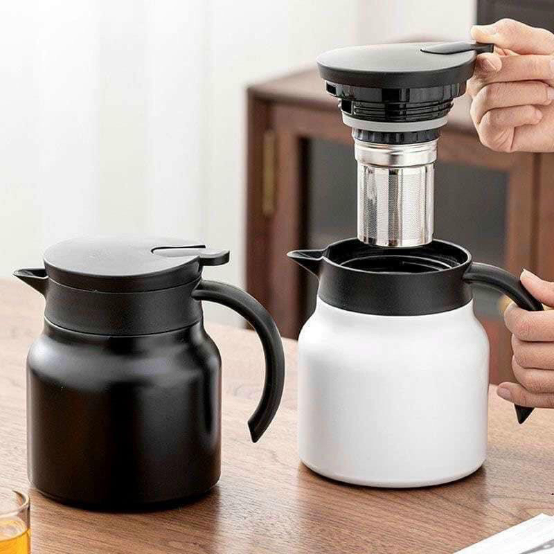 Thermal Tea Kettle with Tea Filter, 316 Stainless Steel Kettle with 2 ...
