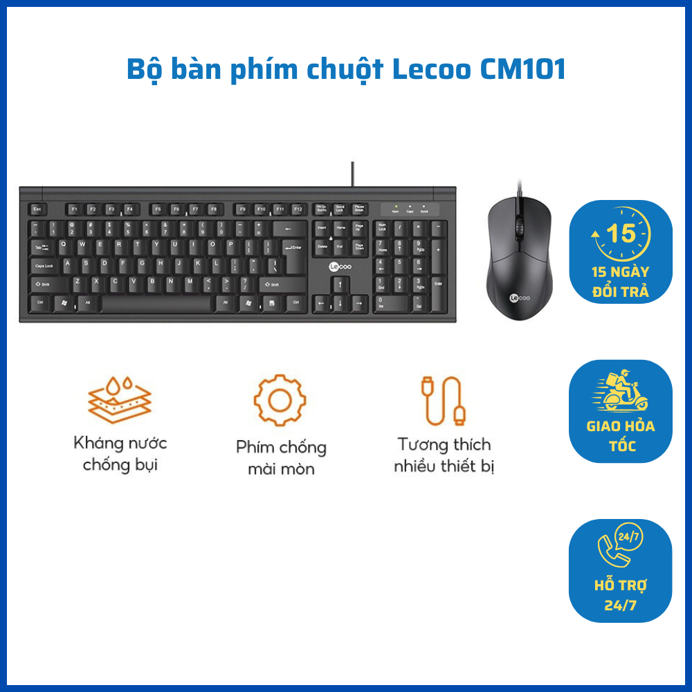 Lecoo CM101 office computer keyboard set - Genuine product | Shopee ...