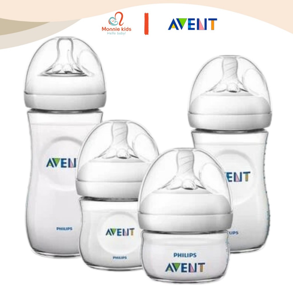 Avent Natural baby bottles 60ml/125ml/260ml/330ml, PP plastic baby bottles  Monnie Kids