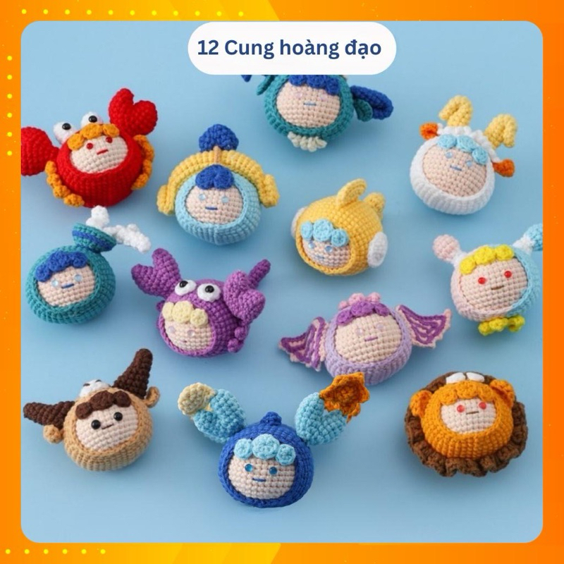 12 zodiac signs wool keychain (handmade) | Shopee Philippines