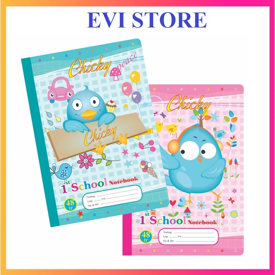Chicky 4-panel notebook 48 pages Klong 015 for writing practice for ...