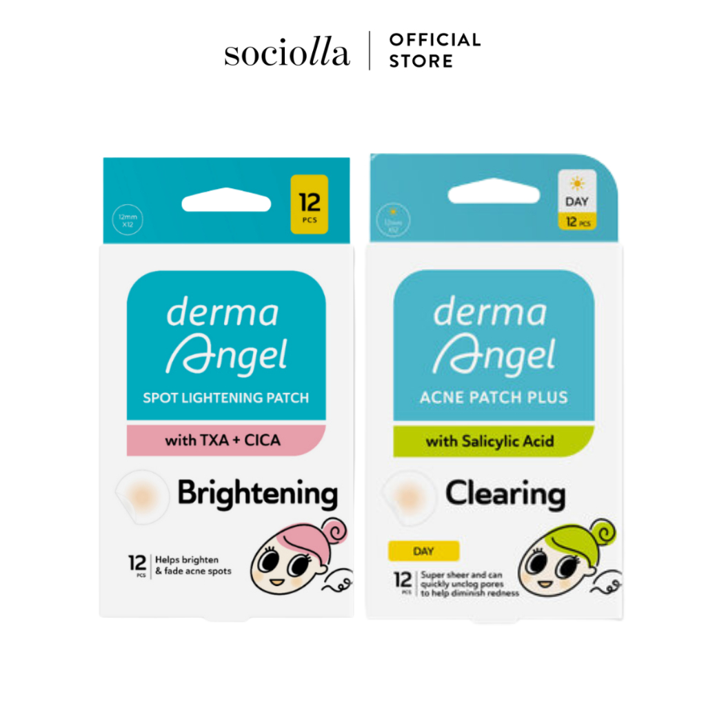 Combo Derma Angel Acne Spot Lightening Patch 12 Pieces & Acne Patch ...