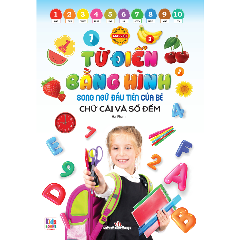 Book Dictionary with Pictures of Letters and Numbers (Bilingual