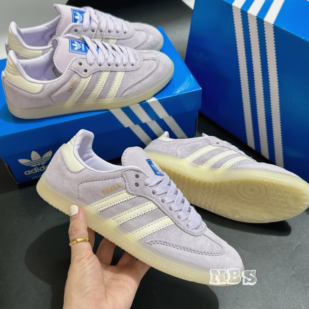 Adidas Samba Og'Silver Dawn Chalk' Sneakers Hot Trend 2024 | Shopee ...