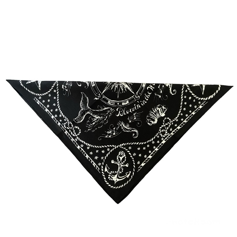 Black - Handmade Cotton Bandana 29