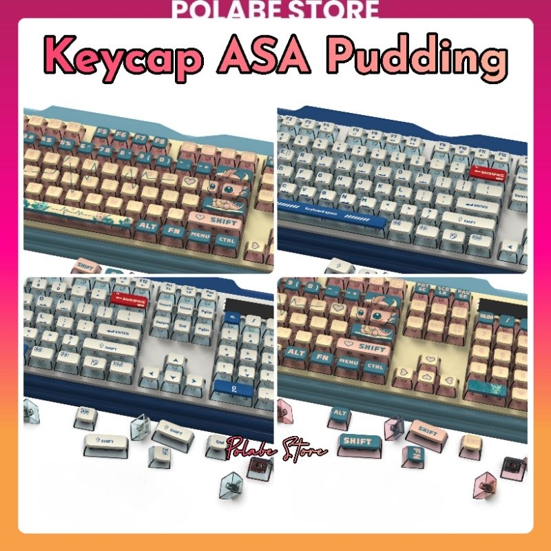Keycap ASA Pudding profile mechanical keyboard Polabe Store Keycap ...