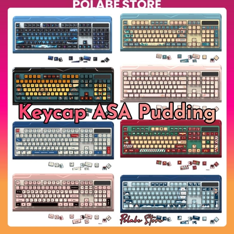 Keycap ASA Pudding profile mechanical keyboard Polabe Store Keycap ...