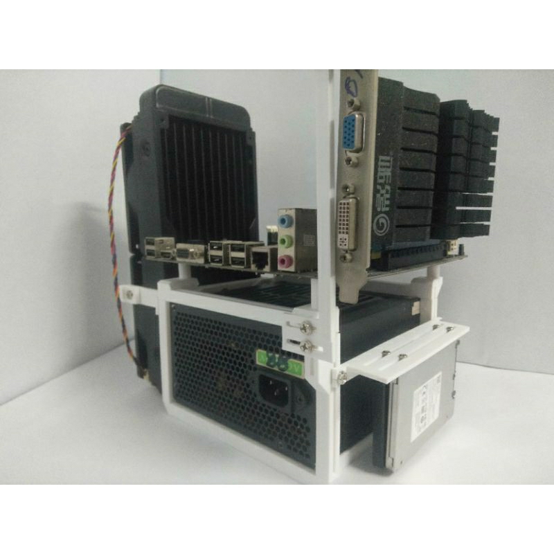 Itx computer case frame, plastic frame set to fix power and main board ...