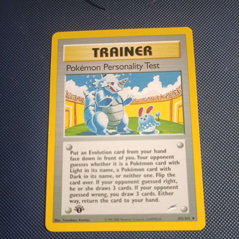 Genuine Pokemon TCG Card Pokemon Personality Test - 102/105 - Uncommon ...