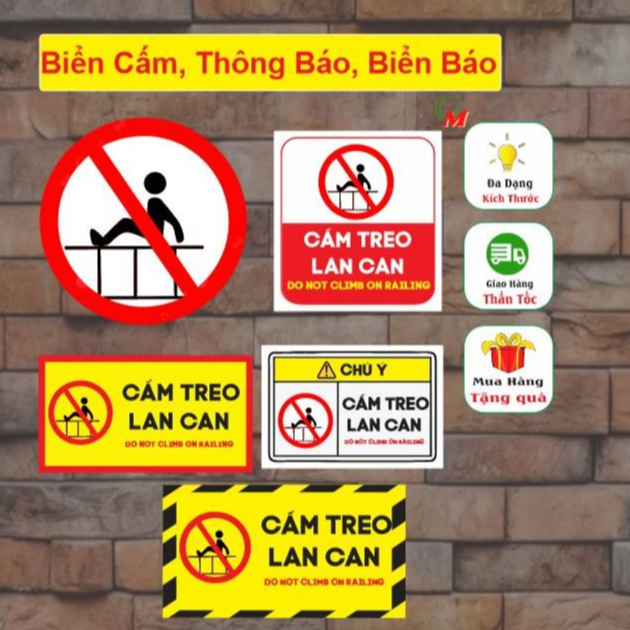 { Abum 100 Prohibited Signs } Prohibited Signs Hanging on Railings ...