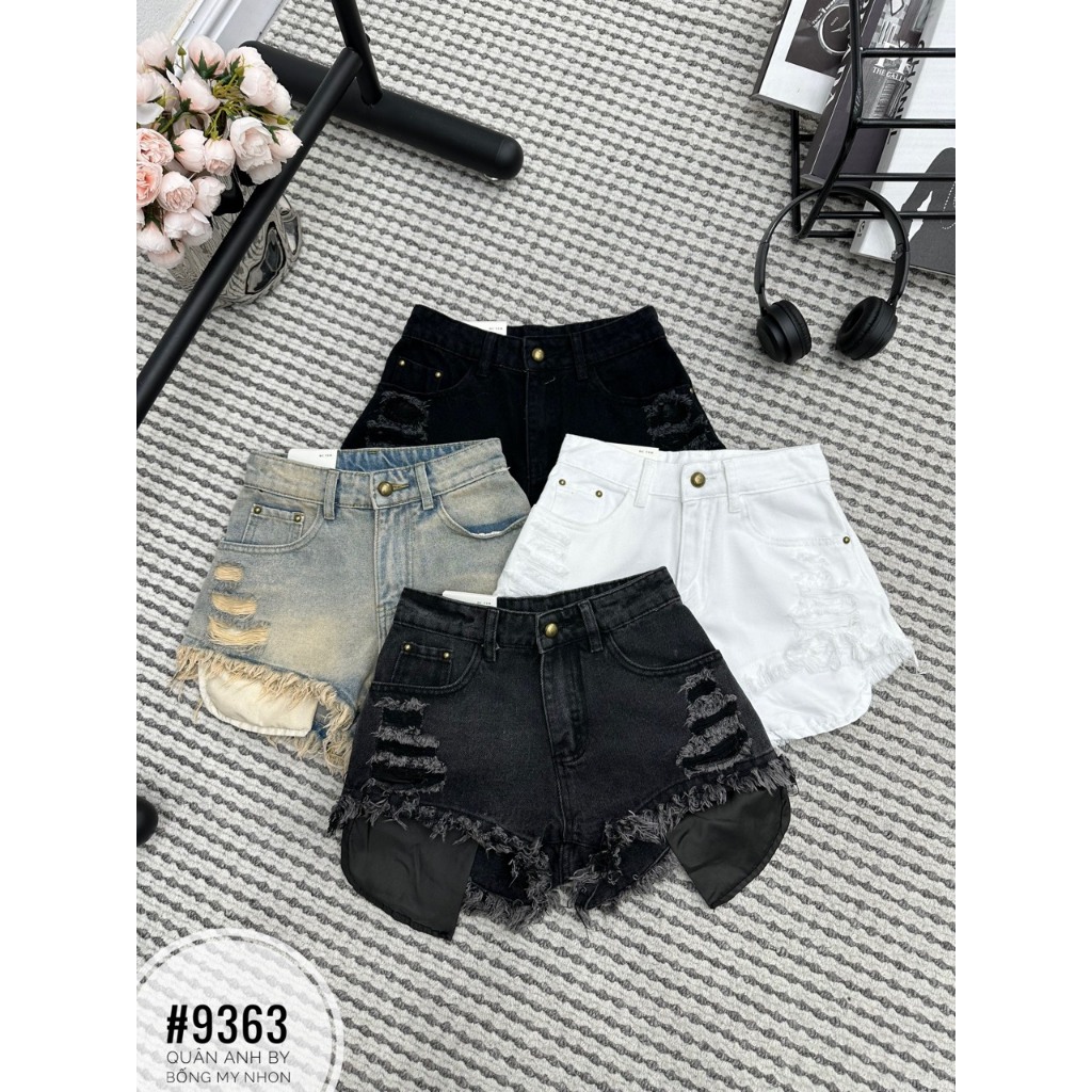 Ripped denim jeans shorts with pockets QCCC QCL1 QS127 9363 QS0127 ...